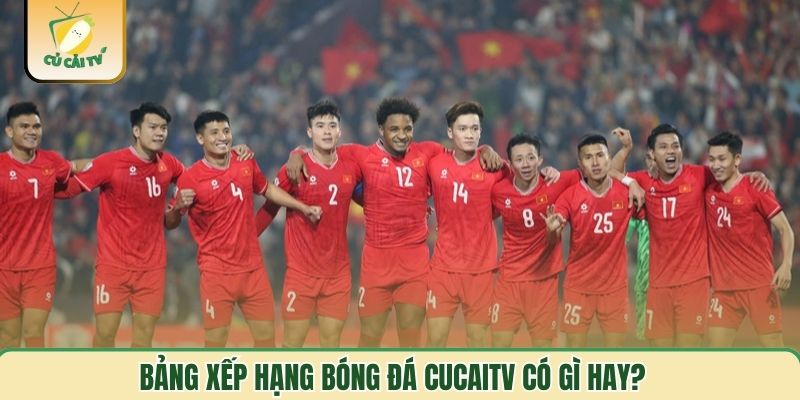 Bảng xếp hạng bóng đá Cucaitv có gì hay?