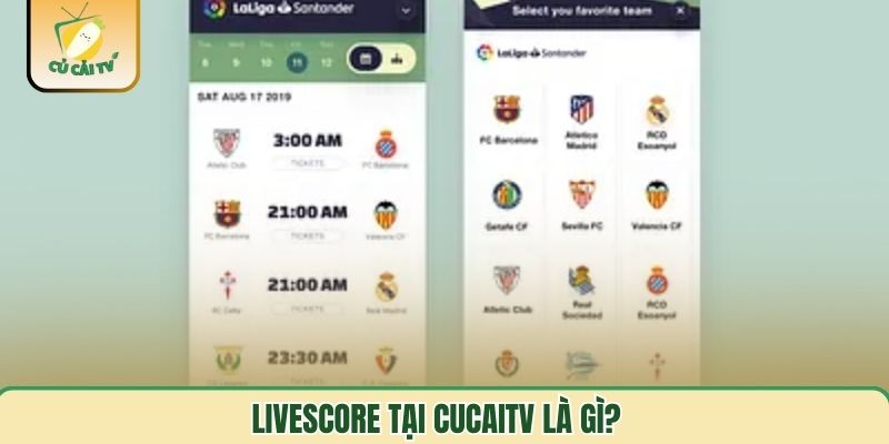 Livescore tại Cucaitv là gì?
